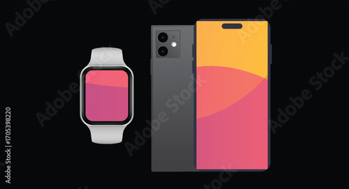 smart devices mockup illustration