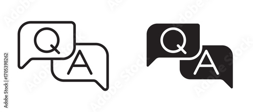 QNA icons set for apps and web.