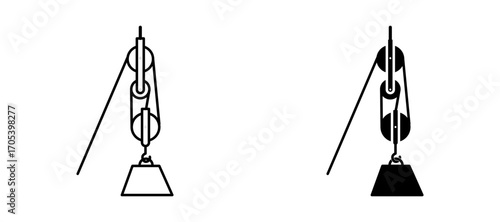 Pulley icons set for apps and web.