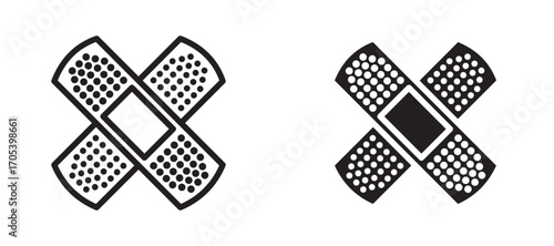 Plaster icons set for apps and web.