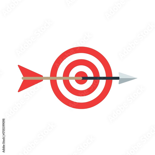 Arrow hitting the bullseye on a target.