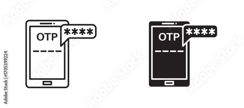 OTP icons set for apps and web.