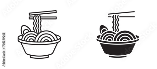 Noodles icons set for apps and web.