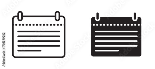 Notes icons set for apps and web.