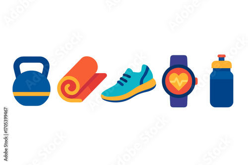 Fitness equipment and accessories for healthy lifestyle and exercise