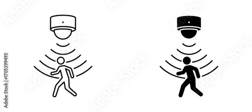 Motion sensor icons set for apps and web.