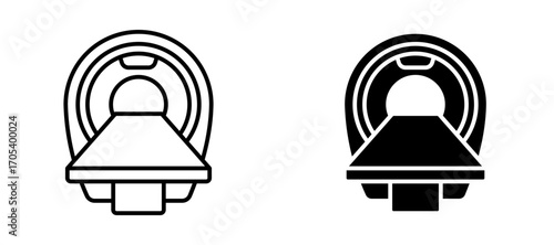 MRI scanner icons set for apps and web.