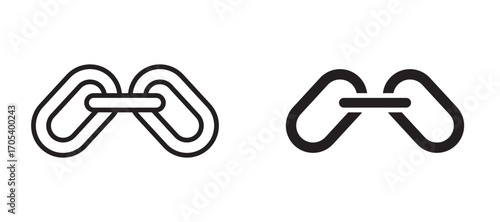 Link icons set for apps and web.