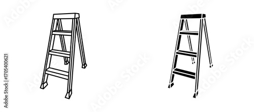 Ladder icons set for apps and web.