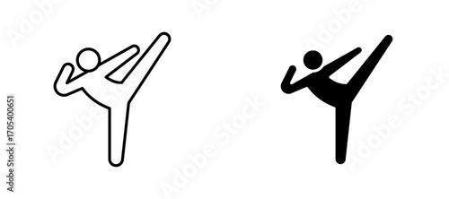 Kung fu icons set for apps and web.