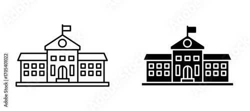 Institute icons set for apps and web.