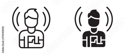 Influencer icons set for apps and web.