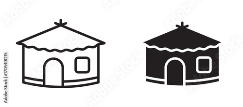 Hut icons set for apps and web.