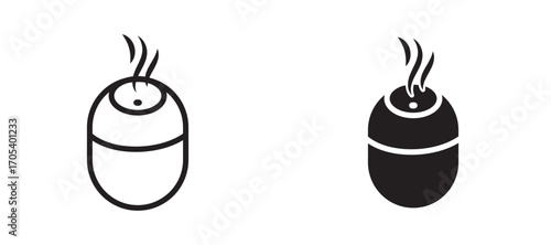 Humidifier icons set for apps and web.