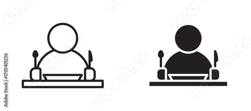 Hungry human icons set for apps and web.