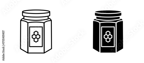 Honey jar icons set for apps and web.