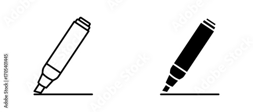 Highlighter icons set for apps and web.