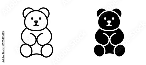 Gummy bear icons set for apps and web.