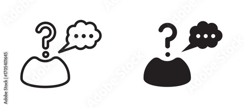 Guess who icons set for apps and web.