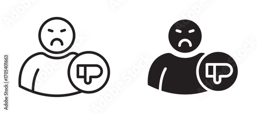 Grievance icons set for apps and web.