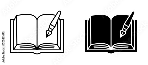 Guests book icons set for apps and web.