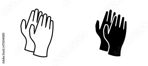 Gloves icons set for apps and web.