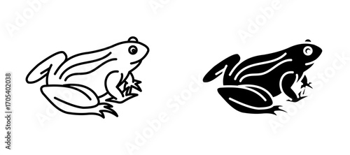 Frog icons set for apps and web.