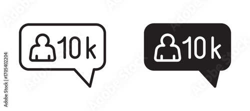 Followers icons set for apps and web.