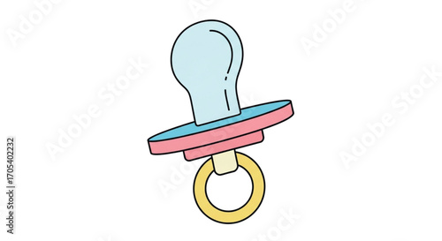 Baby Pacifier Isolated on White Background 1.