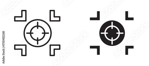 Focus icons set for apps and web.