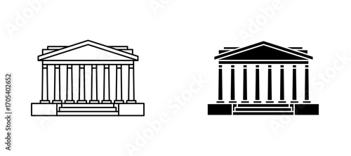 Federal agency icons set for apps and web.