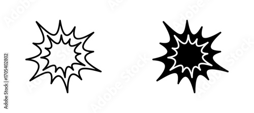 Explosion icons set for apps and web.