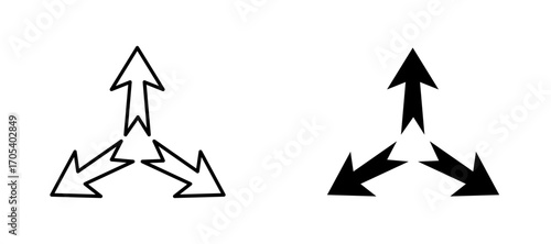Expand arrows icons set for apps and web.