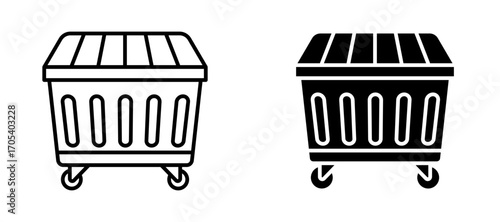 Dumpster icons set for apps and web.