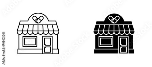 Drugstore icons set for apps and web.