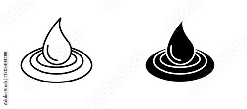 Drop icons set for apps and web.