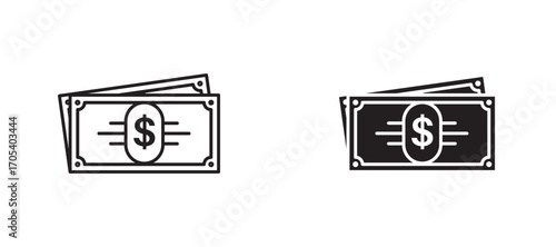 Dollar icons set for apps and web.