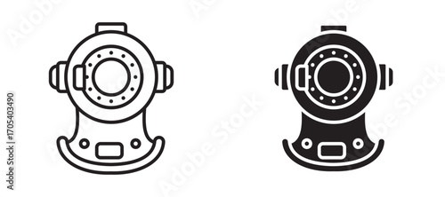 Diving helmet icon