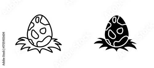 Dinosaur egg icons set for apps and web.