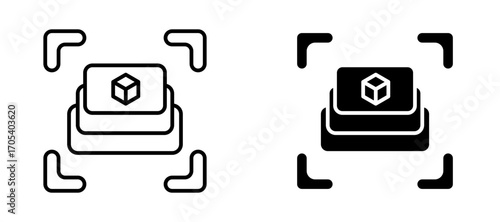 Depth perception icons set for apps and web.