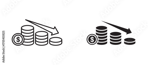 Decrease icons set for apps and web.