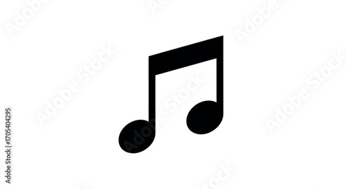 Black Eighth Note Music Symbol.