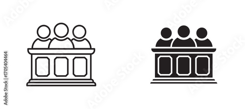 Committee icons set for apps and web.