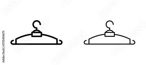 Clothes hanger icons set for apps and web.