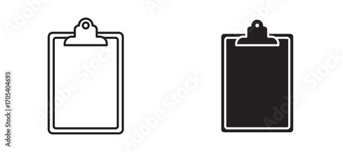 Clipboard icons set for apps and web.