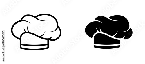 Chef hat icons set for apps and web.