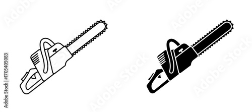 Chainsaw icons set for apps and web.