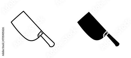 Butcher knife icons set for apps and web.