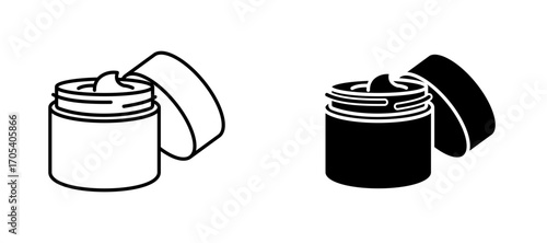 Body cream icons set for apps and web.