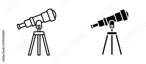 Boat Telescope icons set for apps and web.